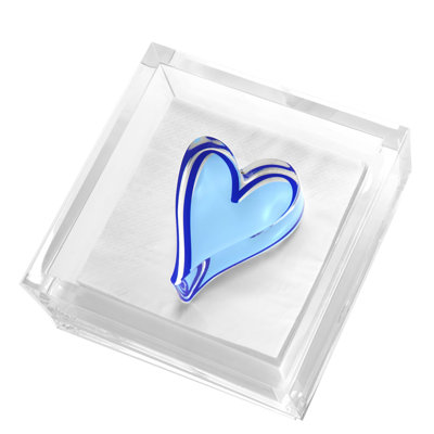Porte-serviettes de cocktail Blue Heart