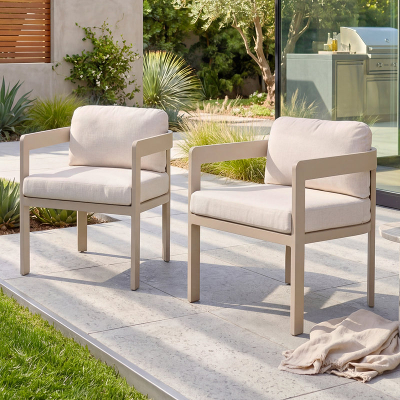 Ensemble de 2 chaises d'extérieur en aluminium