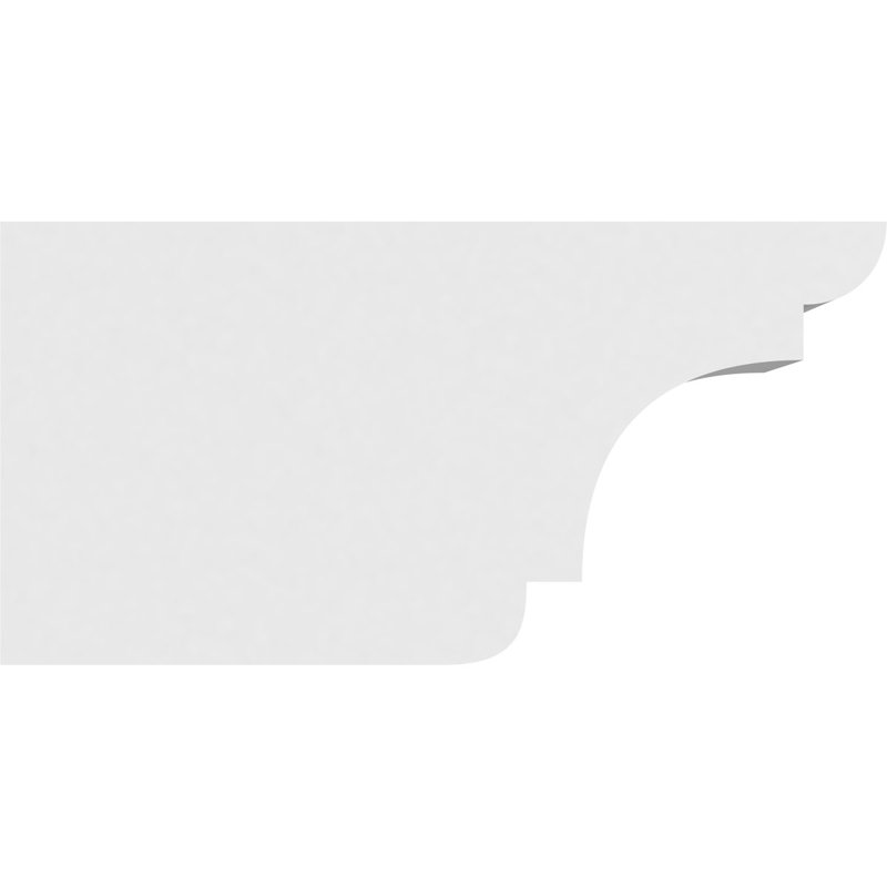 6"W x 8"H x 16"L Standard New Brighton Architectural Grade PVC Rafter Tail, 8"H x 6"W x 16"D