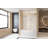 Frameless Single Sliding Shower Door  56-60 "W X 60" H, 1/4 "(6 Mm) Clear Tempered Glass, Explosion Proof Film, Stainless Steel Handle Square Tube Track