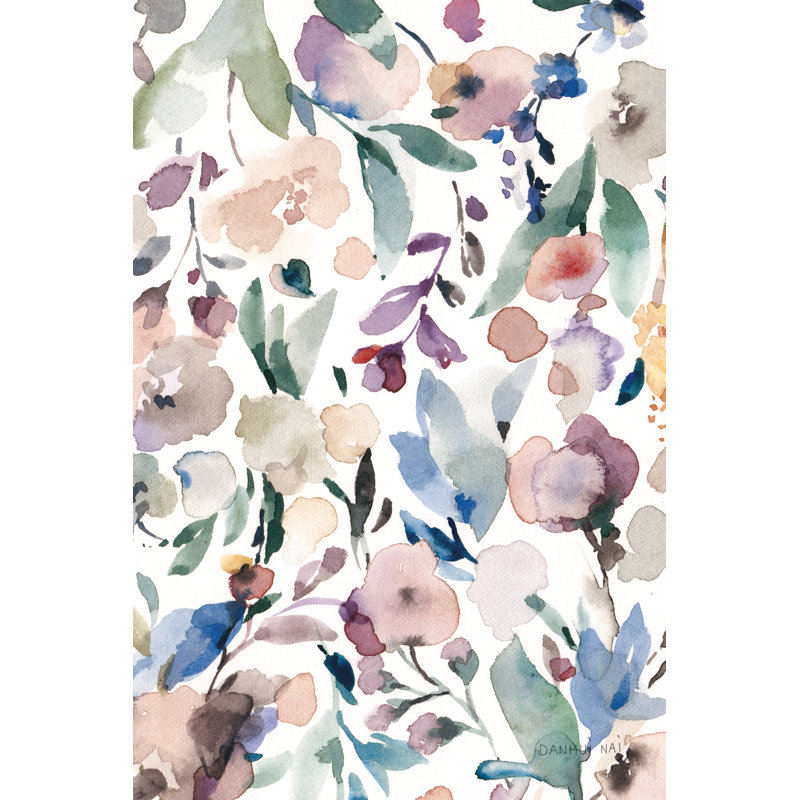 Breezy Florals III - Wrapped Canvas Print, 91cm H x 61cm W