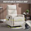 Swivel Manual Recliner Chair with Heat Massage Function-1431994259