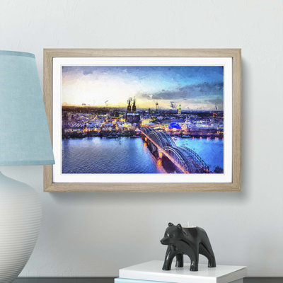 Hohenzollern Bridge in Cologne Germany - Picture Frame Painting Print
