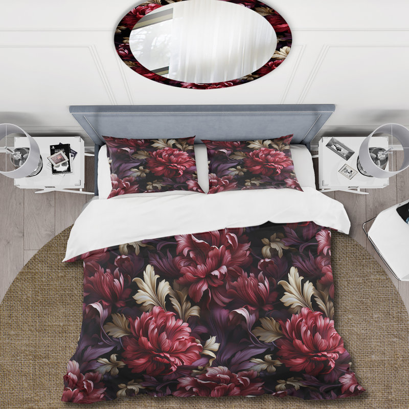 Ensemble de housse de couette Regency, Housse de couette pour grand lit et 2 taies décor