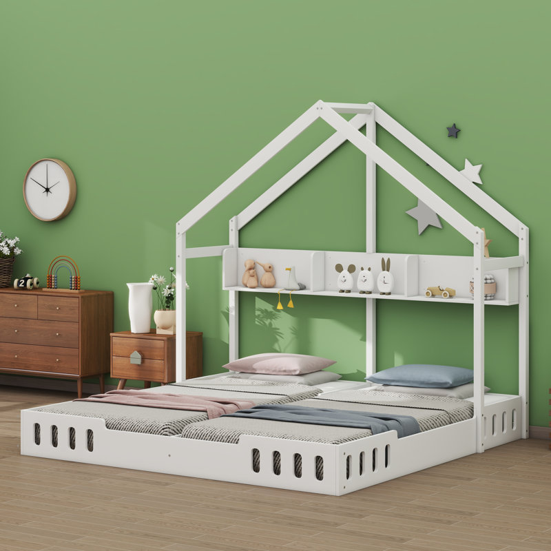 Lits plateforme en bois de style maison simple
