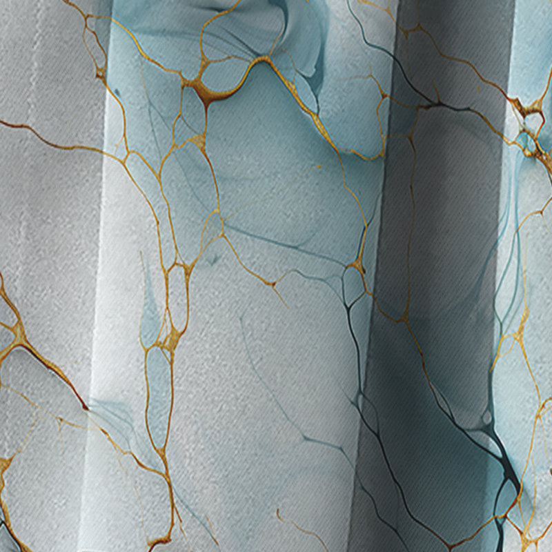 Oriental Elegance Marble Motif I - Rideau occultant en marbre abstrait - 1 panneaux, L 52 po x L 63 po