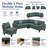 Modular 4-Piece Sectional Sofa – Customizable Corner Couch for Movie Nights & Family Gathering, Easy Rearrange Design, Multiple Colors Available-1907226116
