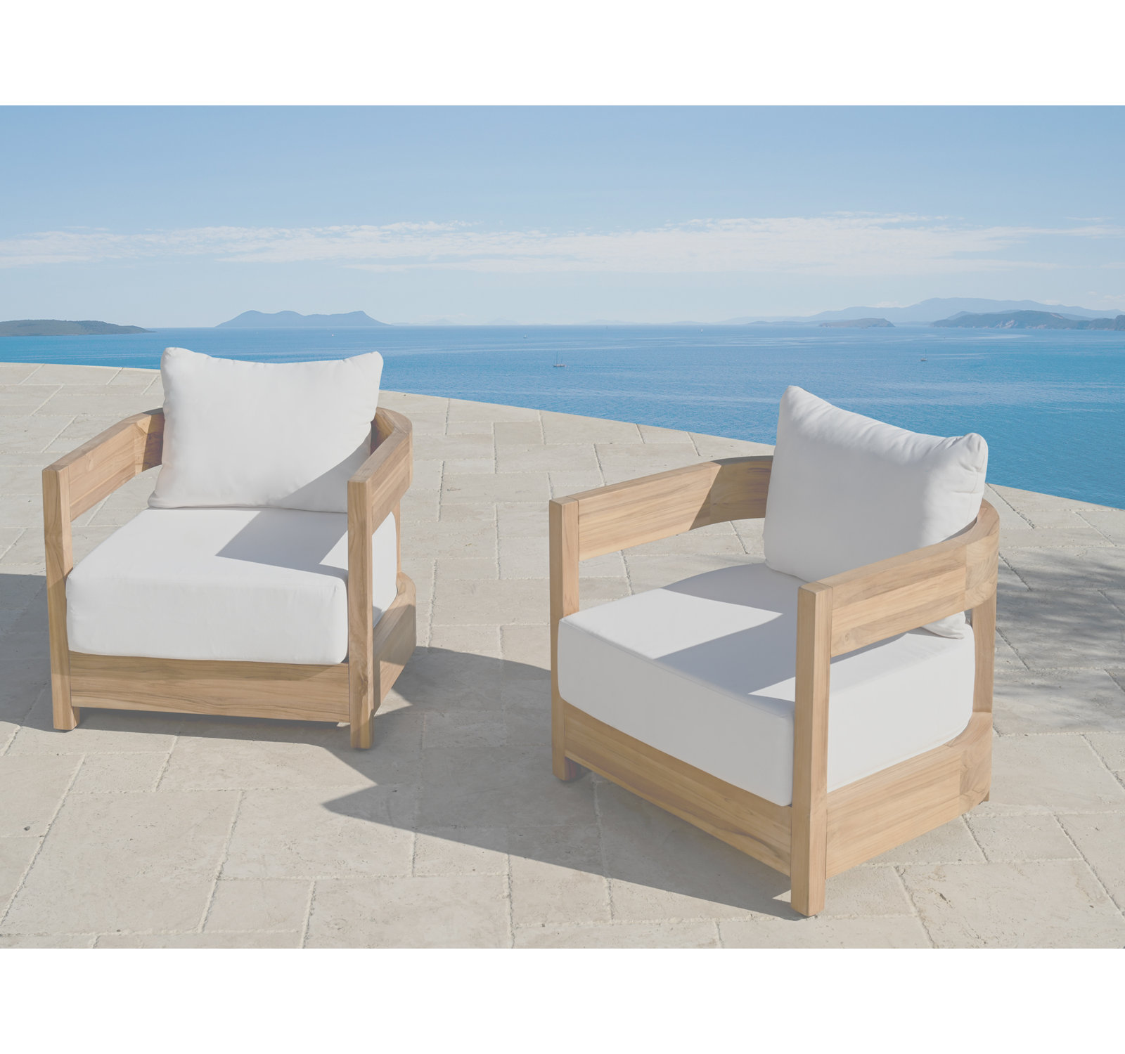 Everlee Sunbrella® Patio Lounge Chair, White