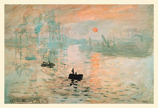 « impression du soleil » par claude monet, reproduction d’art