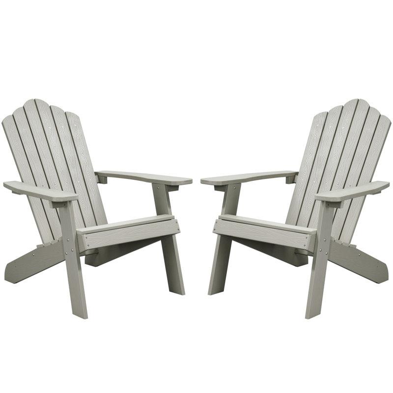 Outdoor Adirondack Chair, Light Gray
