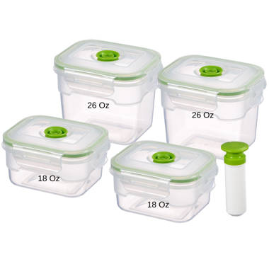 ALKOVA Transparent Food Storage Container with Lid for Kitchen