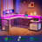Kurtiss 68" L Shaped Computer Desk with File Drawer with Power Outlet & LED Strip-641801352