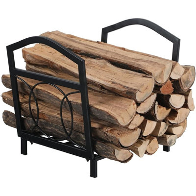 Abhijit 17'' W x 13'' D Metal Log Store
