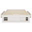 Sturdy Platform Bed Frame with 4 Storage Drawers and Footboard Cubby, No Headboard-2072500605