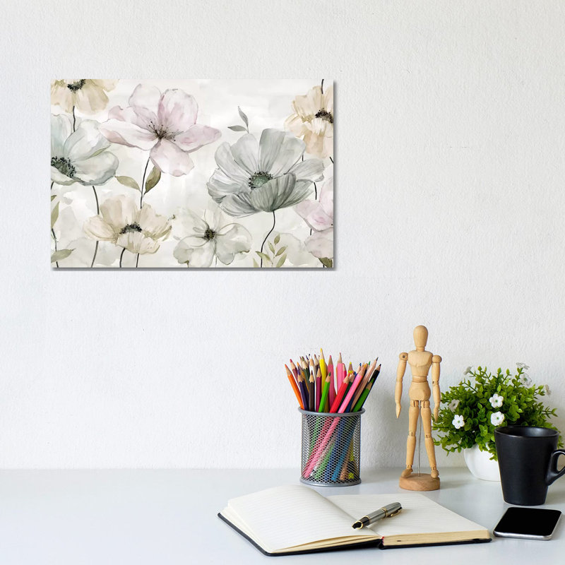 Garden Greys by Carol Robinson - Painting on Canvas, 20.32 cm H x 30.48 cm W, No Frame