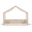 Auvent pour lit simple Modern, structure en bois aggloméré, chambre à coucher rembourrée rose