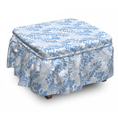 Housse pour repose-pieds à feuilles hawaii
