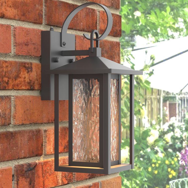 Dallas Wrought Iron LED Wall Light with Dusk to Dawn
