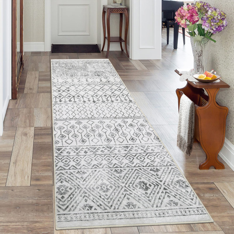 Tapis Earvin avec envers antidérapant, Tapis de couloir 2 pi x 6 pi