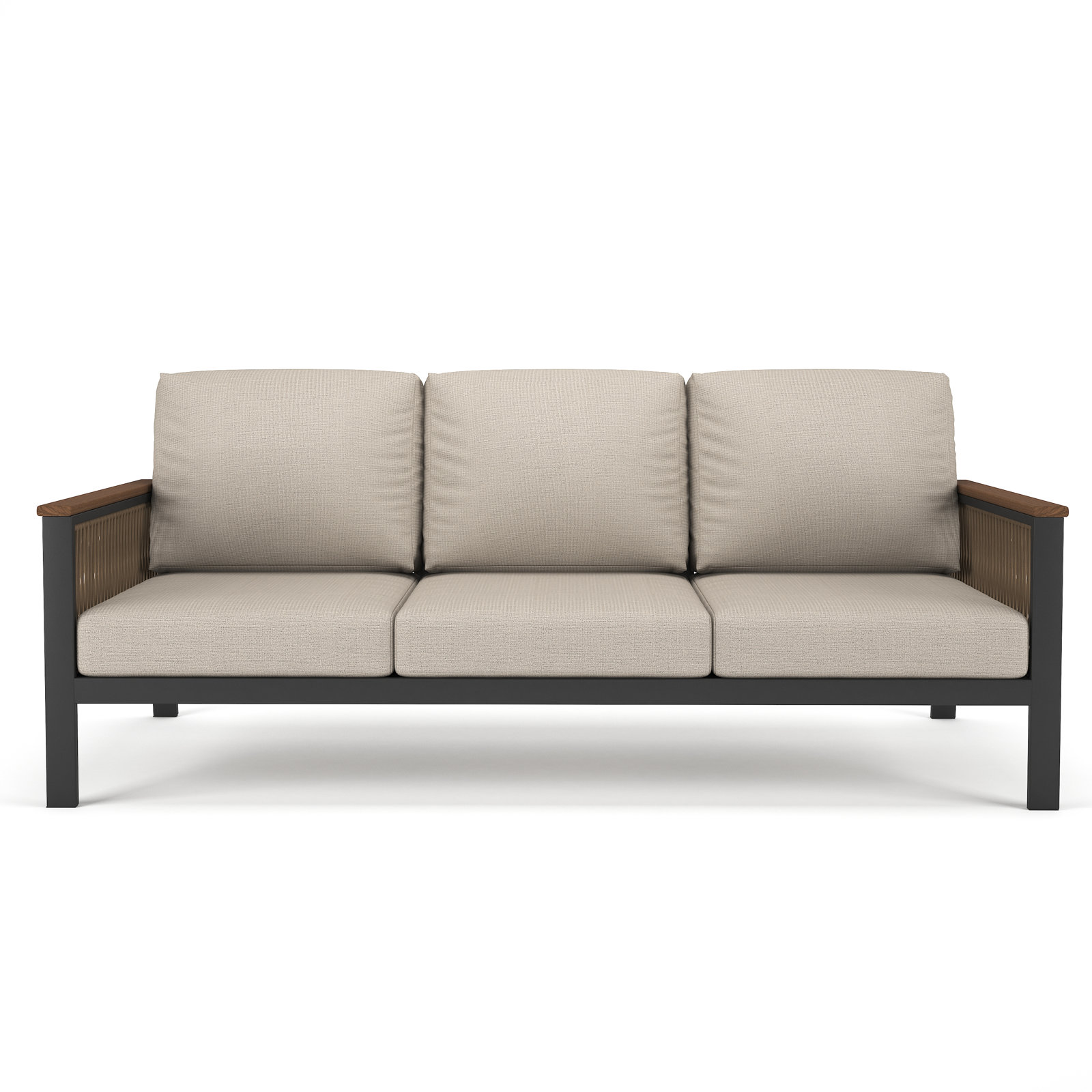 Townsend 80" Sunbrella® Patio Sofa, Cast Silver Sunbrella®, Gray/Brown