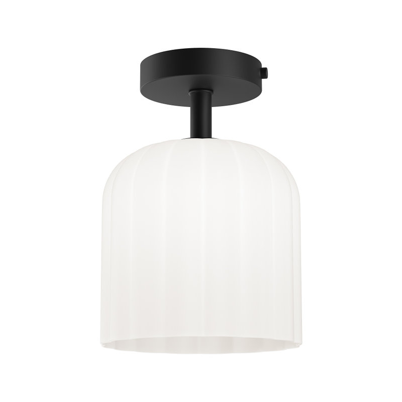 Plafonnier semi-encastré 1 lumière Parkmont Plug & Play de style transitionnel et moderne - 11,33 po de hauteur et 8,8 po de largeur