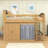Loft Bed with Cabinet, Wardrobe and LED-1674337243-1674337240