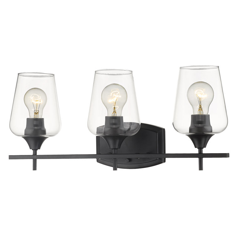 Dahlya 3 - Light Dimmable Vanity Light, Matte Black
