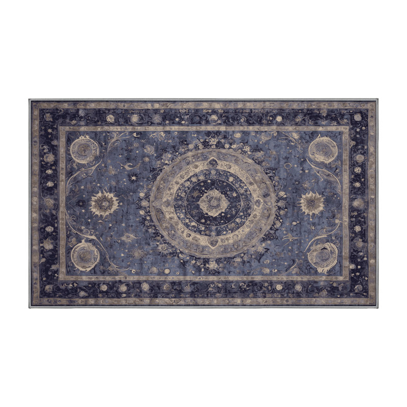 Machine Washable Purple Area Rug, Rectangle 8' x 12'