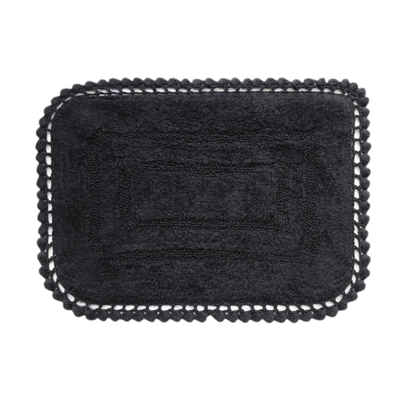 Tapis pour salle de bain Akife, Noir