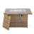 Nashia 44" Rectangular Propane Fire Pit Table - 55,000 BTU Outdoor Gas Fireplace - Wicker Frame, Glass Shield & Matching Lid-376257404