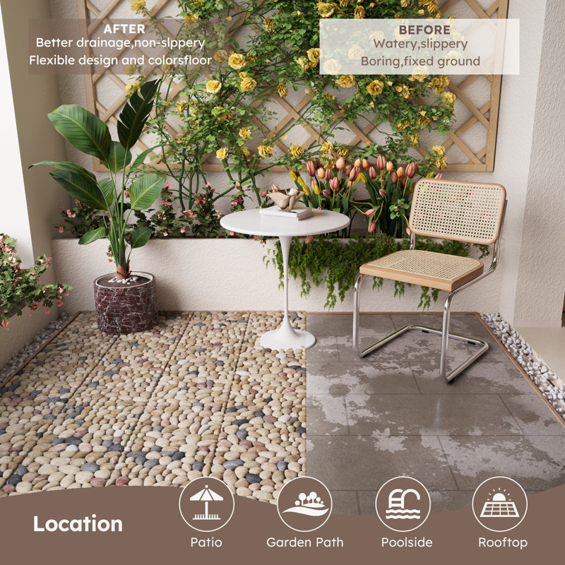 Carreaux de terrasse Diflart, River Rock