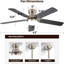 Ventilateur de plafond 42 pouces 5 pales réversible sans fil avec télécommande