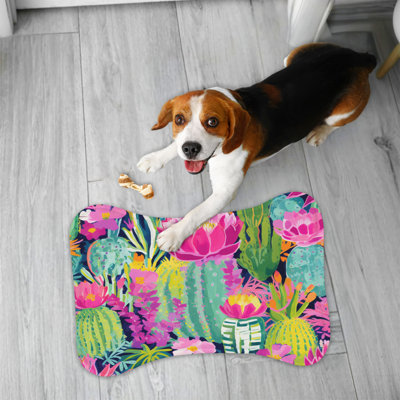 Fun Cactus Motifs - Tapis d'alimentation en os 1 pièce