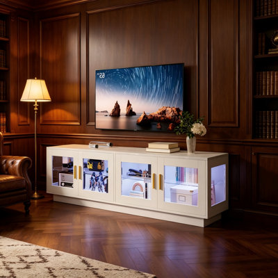 70" TV Stand For TVs Up To 65" With Led Lights