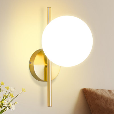 1-Light Gold Armed Sconce