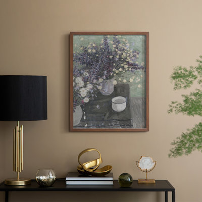 «Vintage Floral Print» CCLXVII, reproduction encadrée - bois massif