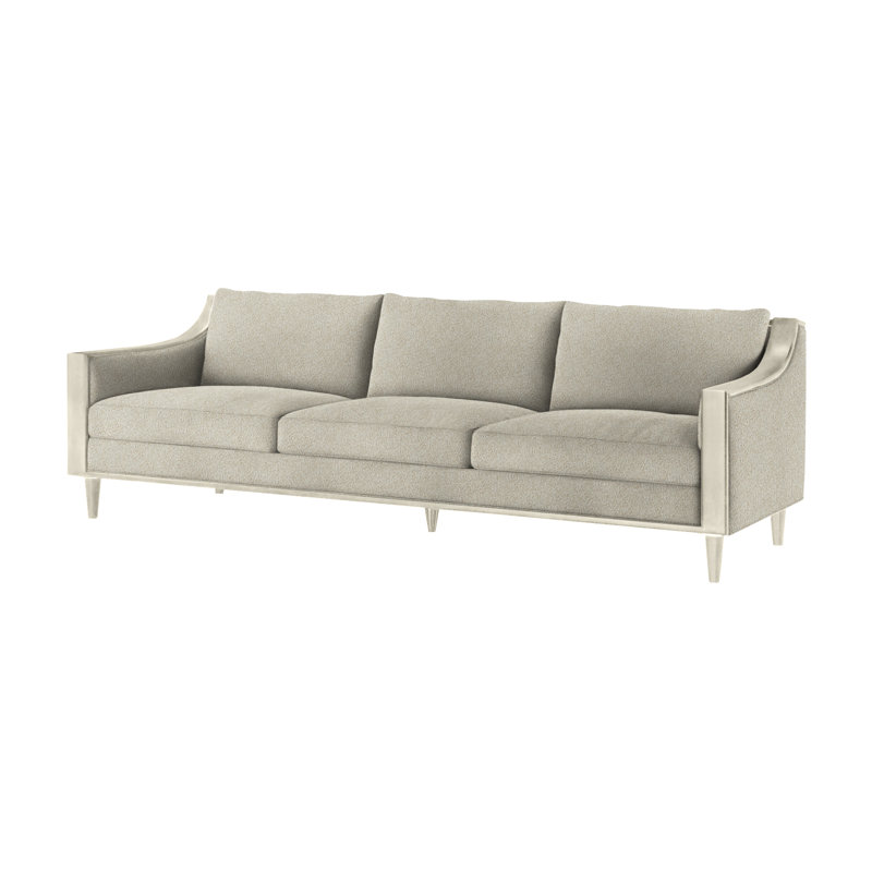 Carl Sofa, Smoke Polyester, Salted White