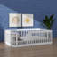 Structure de lit Montessori en taille double, équipée d'une barrière-1256049287