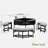 Modern Lift-up Folding Coffee Table With 4 Stools, 2 Drawers And Hidden Storage Space -368192662