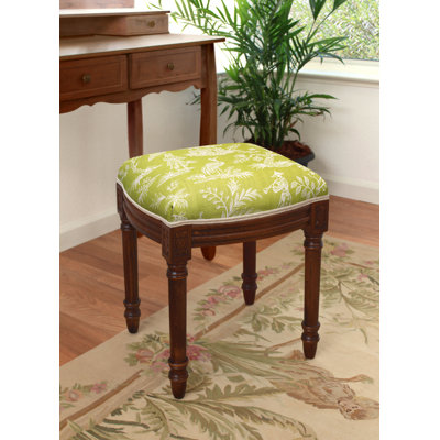 Tabouret de coiffeuse en lin Camillia Jade