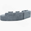 Canapé modulaire de 132 po au design incurvé, canapé modulaire en chenille 2 pièces avec 4 coussins, éponge moelleuse et coussin à ressorts, grand canapé modulaire en éponge pour le salon-1365291321