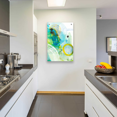 «Take Off II» par Jodi Fuchs, art mural en verre acrylique, 24 po x 36 po