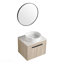 Ensemble de meuble-lavabo moderne 24 po avec lavabo en céramique 24 po. Ensemble de meuble-lavabo mural en chêne blanc avec porte à fermeture douce