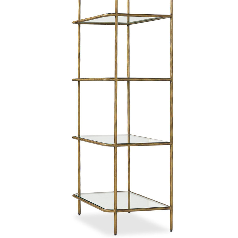 Swinton Etagere Bookcase, Aged Brass