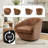 Aunna Faux Leather Swivel Barrel Chair-610002681