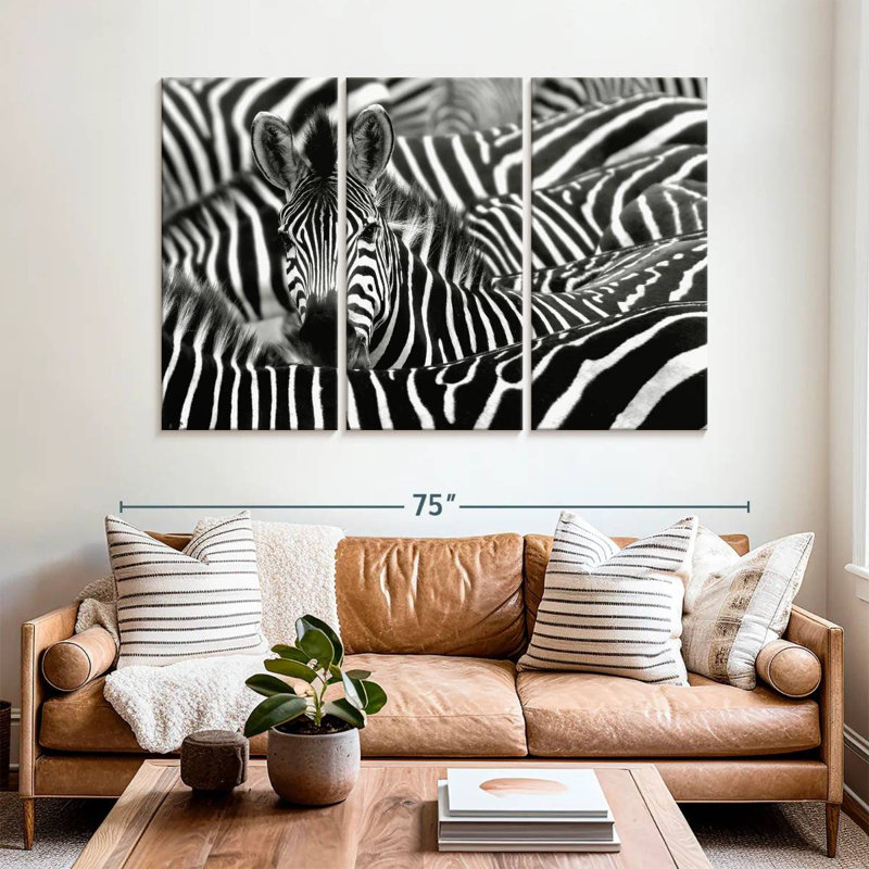 Brampt Dazed Zebra, 42" H x 65" W