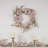 Champange and Pink Flower Wreath 24-Inch Unlit