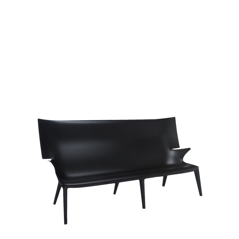 Outdoor 2 - Seat Patio Sofa, Black