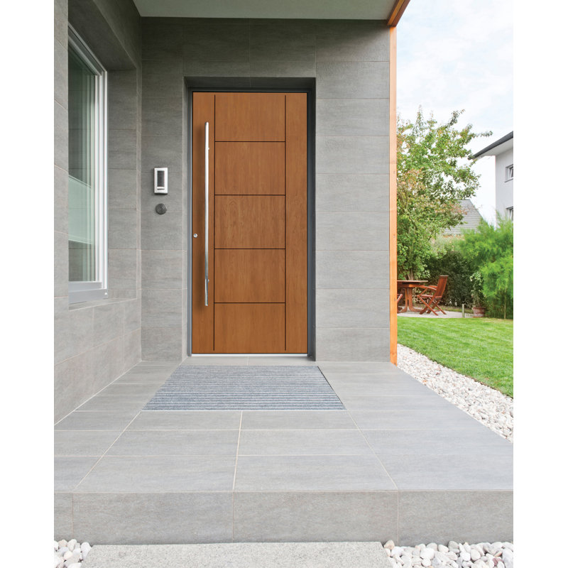Portes d'entrée pré-montées en fibre de verre Manhattan, S'ouvre à gauche vers l'intérieur, H 96 po x l 36 po x P 1,75 po