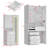 63'' H 3 Drawer Armoire Wardrobe With Adjustable LED Dressing Mirror